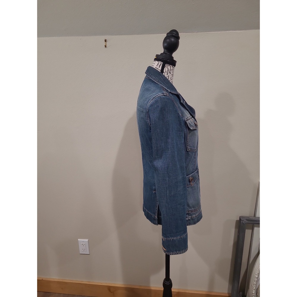 Banana Republic Denim Jean Jacket Blazer Women's SZ XS front pockets casual work - Picture 3 of 10